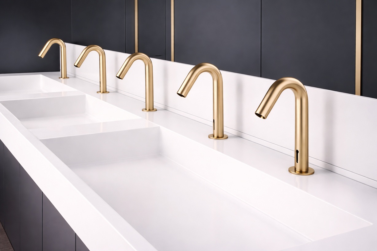 Gold restroom